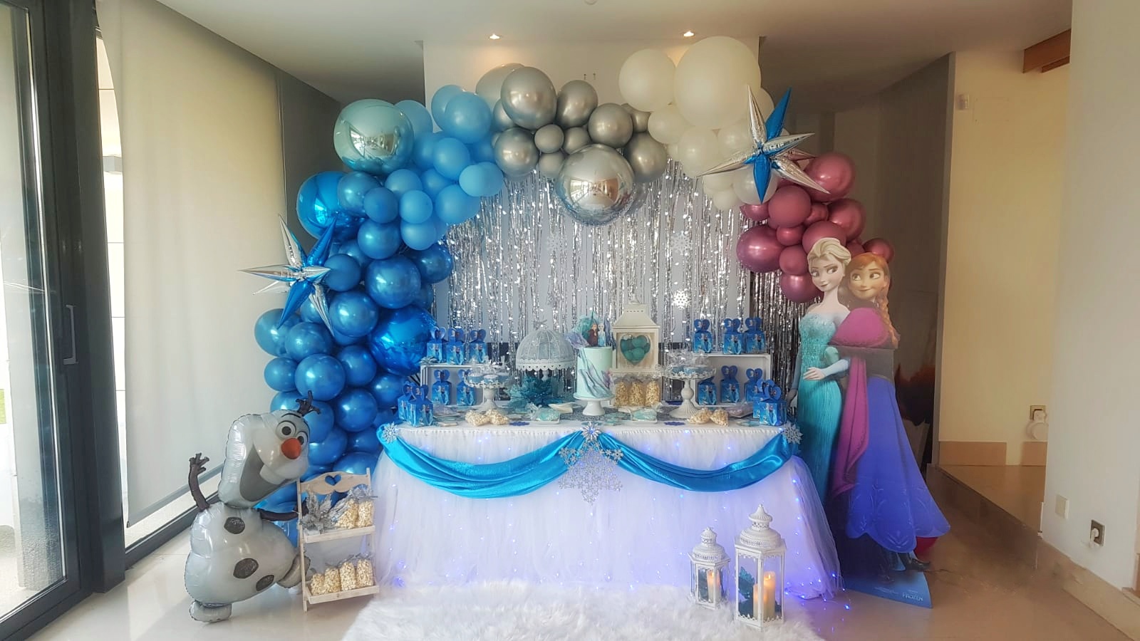 Ramo de globos de Frozen, 9 globos de papel de aluminio de Frozen para  niñas, cumpleaños, baby shower, decoración de fiesta temática de Frozen